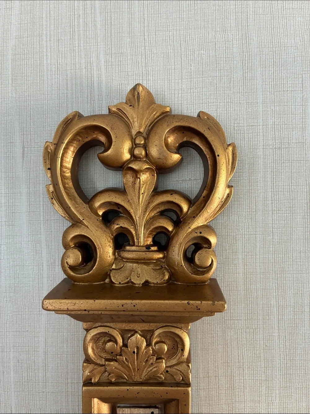 Syroco Ornate Gold Wall Sconce Decorative Candle Holder